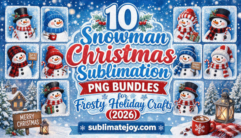 10 Snowman Christmas Sublimation PNG Bundles for Frosty Holiday Crafts (2026)