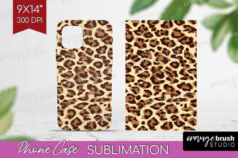 Cream and Brown Leopard Phone Case preview for leopard print phone case sublimation ideas