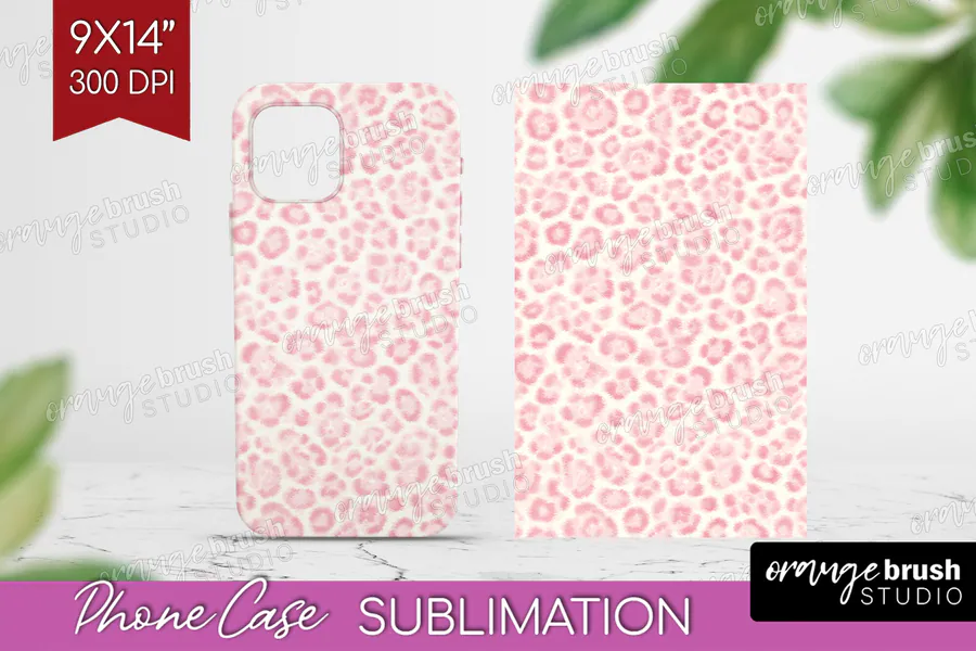 Blush Pink Leopard Phone Case preview for leopard print phone case sublimation ideas