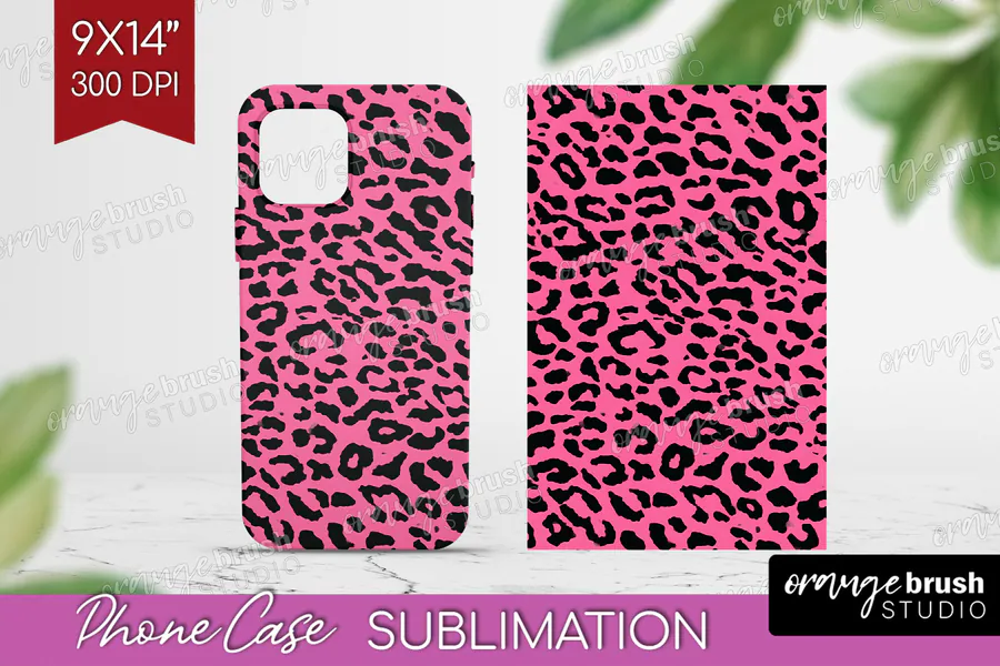 Magenta Leopard Phone Case preview for leopard print phone case sublimation ideas