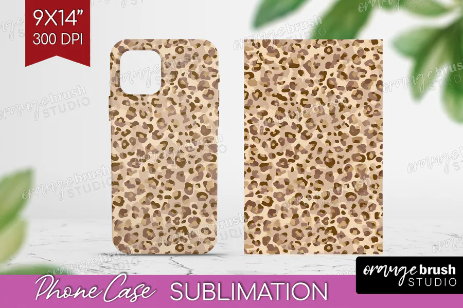Soft Taupe Leopard Phone Case preview for leopard print phone case sublimation ideas