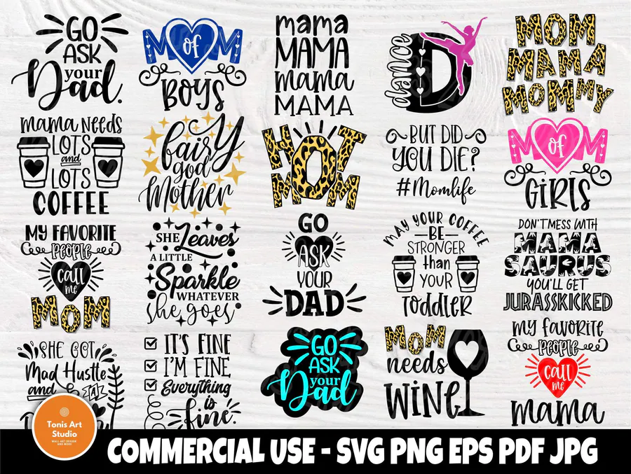 Mom SVG Bundle, Shirt Designs, Mom Life preview for mama shirt svg