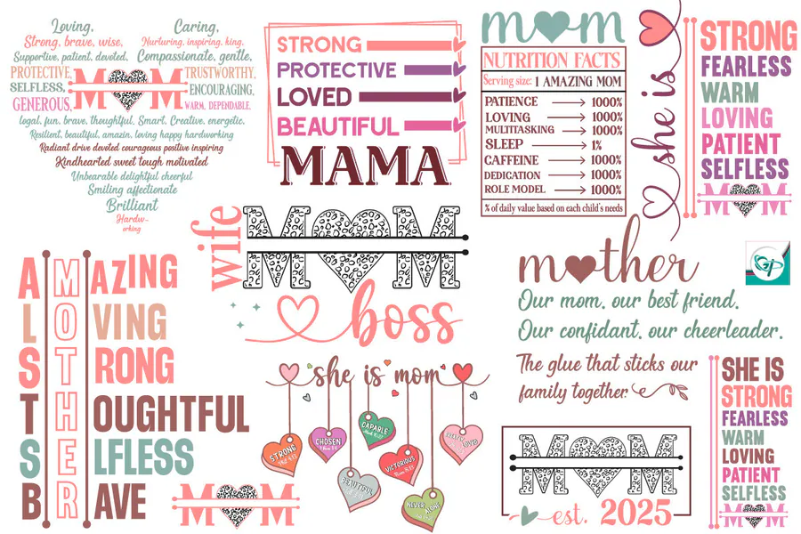 Mother's Day SVG PNG Bundle, Mother SVG preview for mama shirt svg