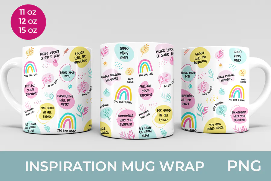 Inspirational Mug Sublimation Design preview for mug sublimation designs