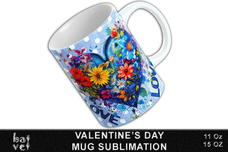 Valentine’s Day Mug Sublimation Print preview for mug sublimation designs