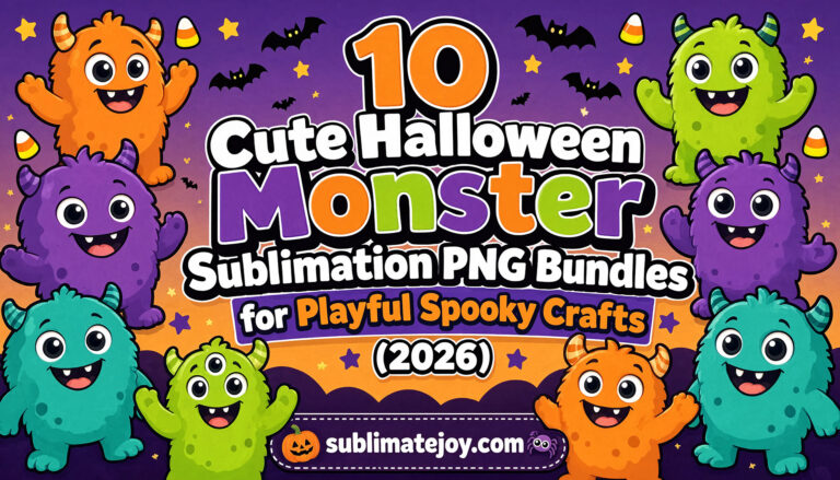 10 Cute Halloween Monster Sublimation PNG Bundles for Playful Spooky Crafts (2026)