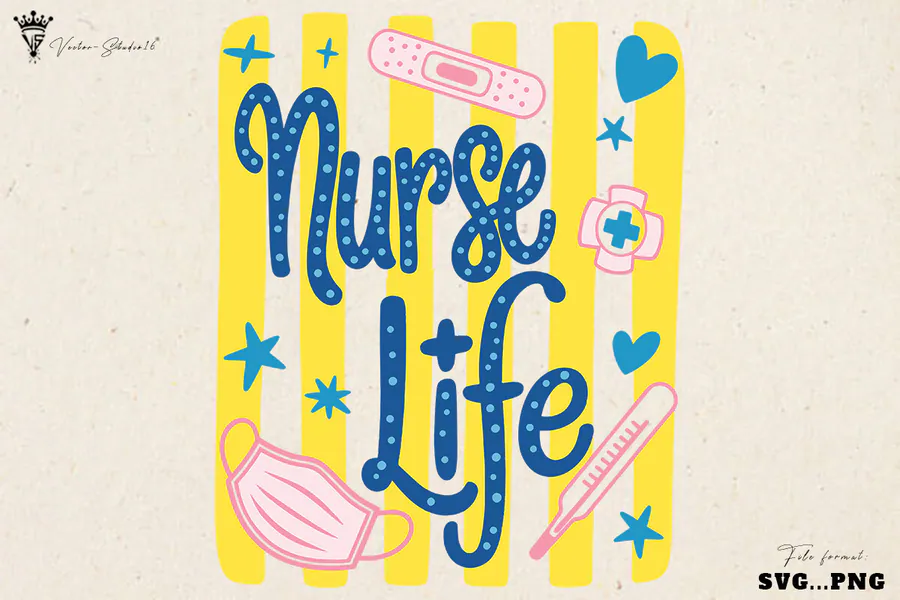 Graduation Nurse Life SVG PNG preview for nurse graduation sublimation designs