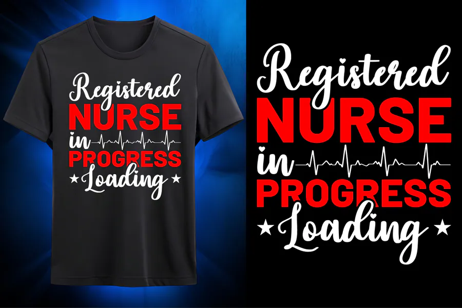 Nurse in Progress Loading SVG Design preview for nurse graduation sublimation designs