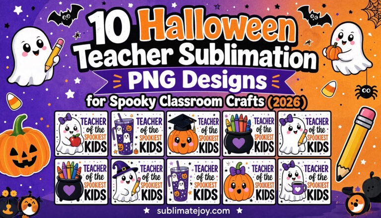 10 Halloween Teacher Sublimation PNG Designs for Spooky Classroom Crafts (2026)