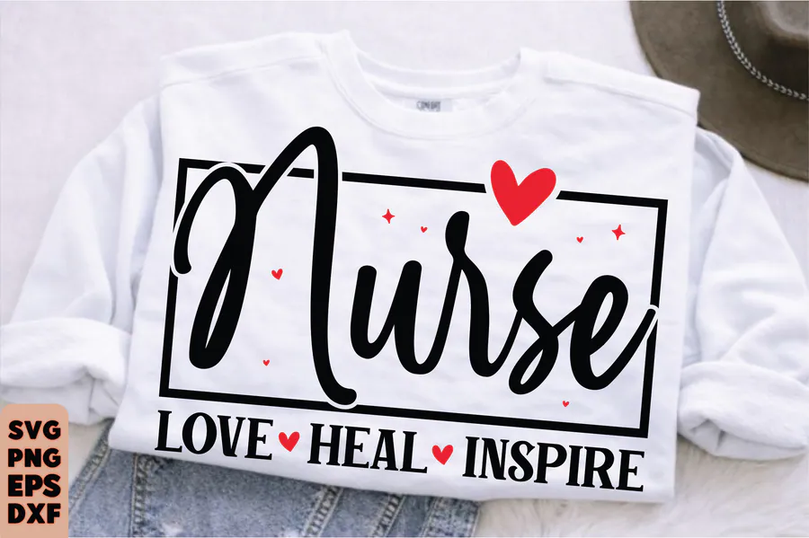 Retro Nurse SVG Design,Nurse Love preview for retro nurse sublimation designs