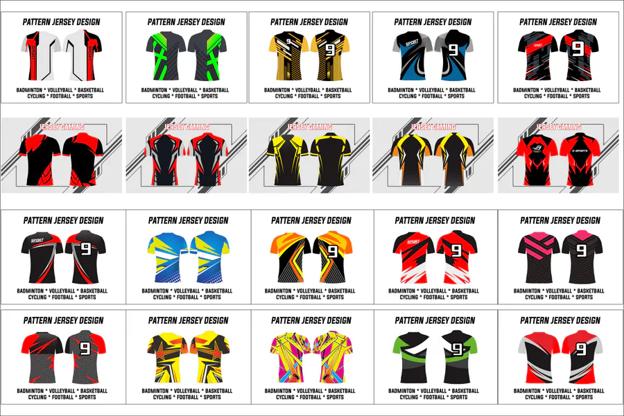 Sports Jersey Printing preview for sublimation jersey design