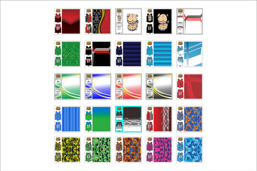Printing Jersey preview for sublimation jersey design
