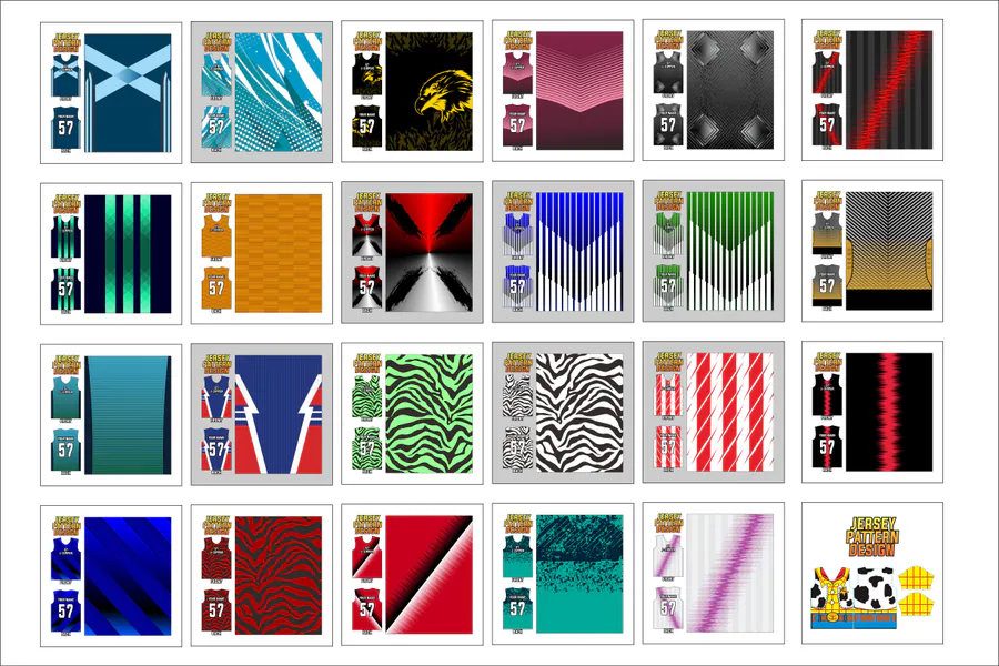 Vector Jersey preview for sublimation jersey design