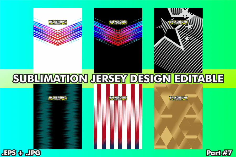 Sublimation Jersey Design Editable 7 preview for sublimation jersey design