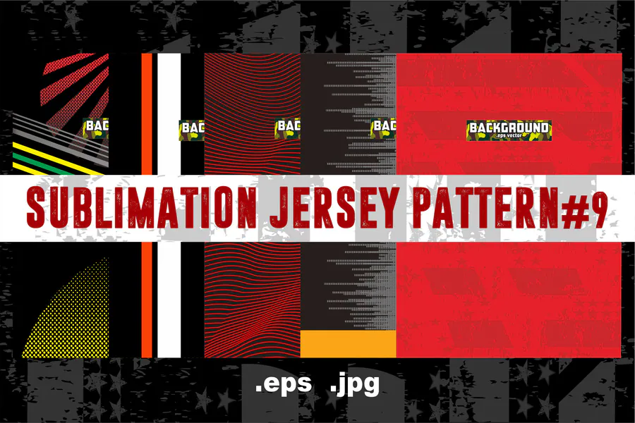 Sublimation Jersey Pattern 9 preview for sublimation jersey design