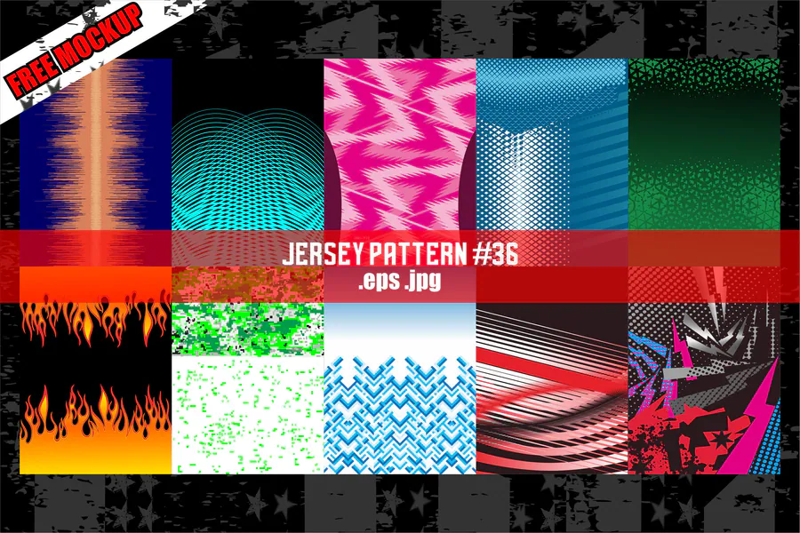 Jersey Fabric Design 36 preview for sublimation jersey design