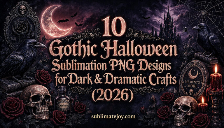 10 Gothic Halloween Sublimation PNG Designs for Dark & Dramatic Crafts (2026)