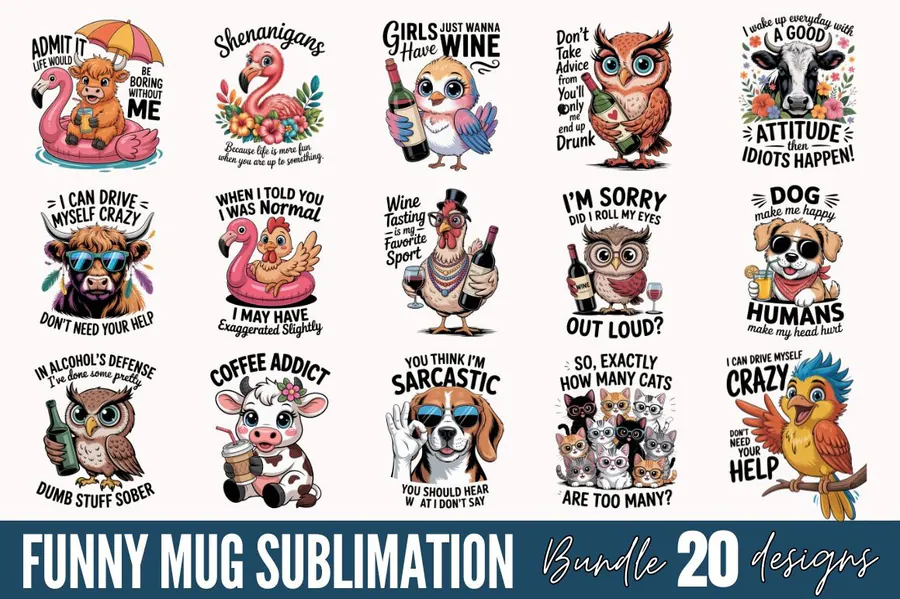 Funny Mug Sublimation Bundle 2