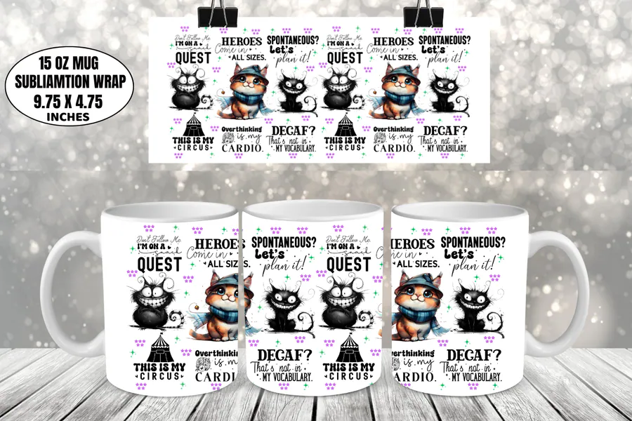 Funny Mug Wrap Sublimation PNG 93