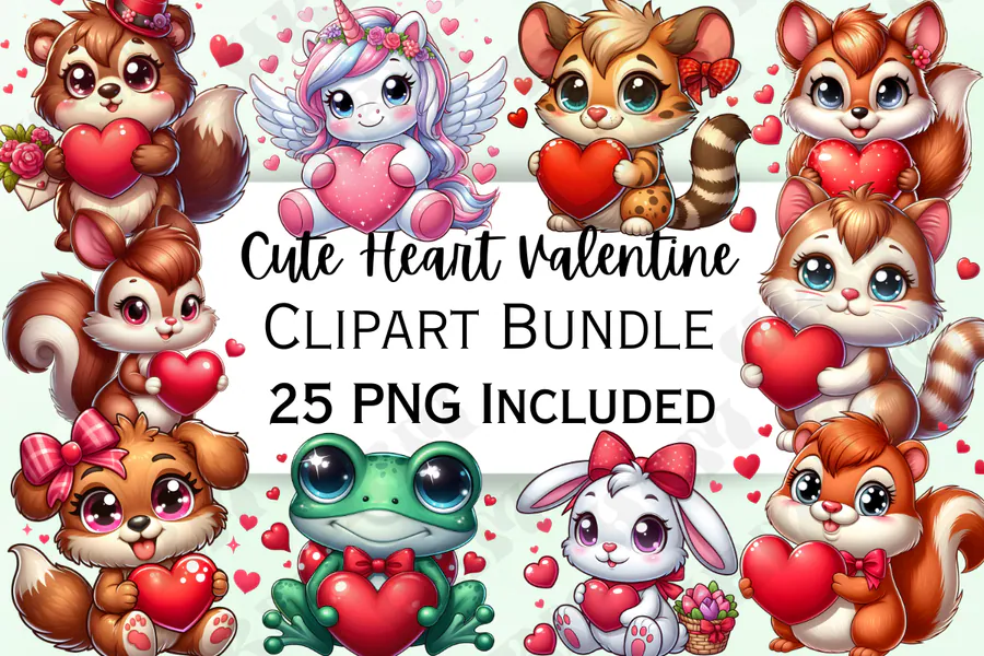 Cute Valentine's Day Heart Clipart preview