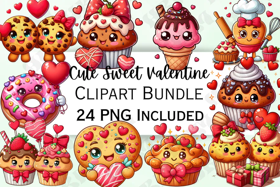 Cute Sweet Valentine's Day Clipart preview