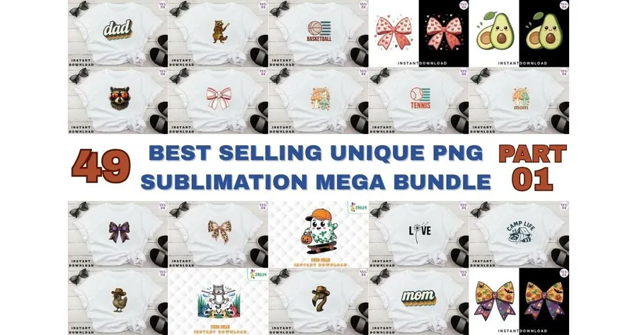 Amazing PNG Sublimation Mega Bundle preview for animal sublimation shirt designs