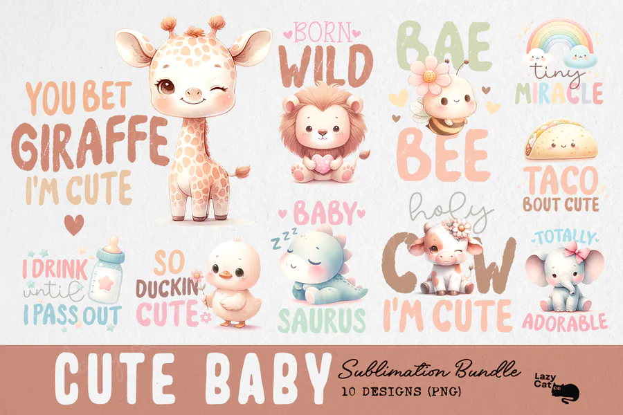 Baby Sublimation Bundle preview for baby sublimation designs