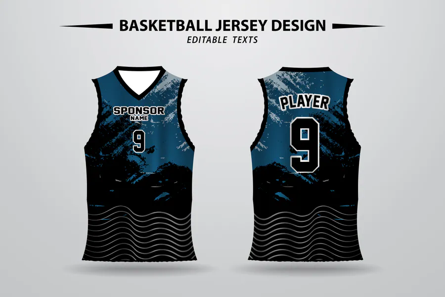 A Basketball Pattern Jersey Design preview for basketball jersey sublimation