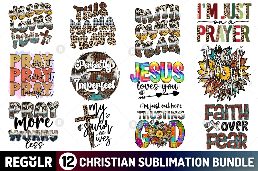 Christian Sublimation Bundle 5 preview for Christian sublimation