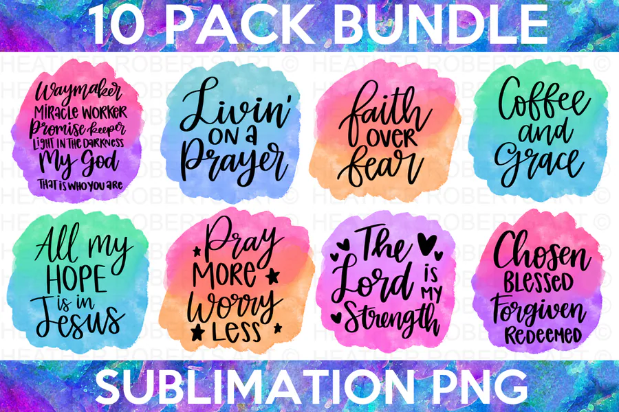 Christian Sublimation Bundle 6 preview for Christian sublimation