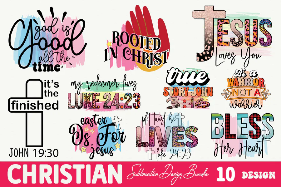 Christian Sublimation Bundle 7 preview for Christian sublimation