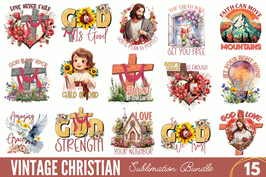 Christian Sublimation Bundle 8 preview for Christian sublimation