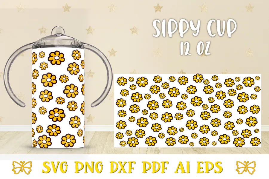 Coffee Cup Wrap Sublimation Template preview for cup sublimation designs
