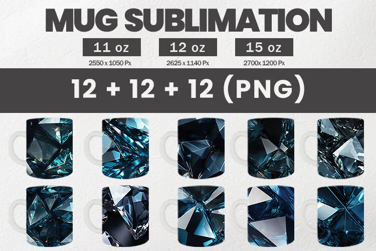 3D Mirror Mug Wrap Sublimation preview for cup sublimation designs