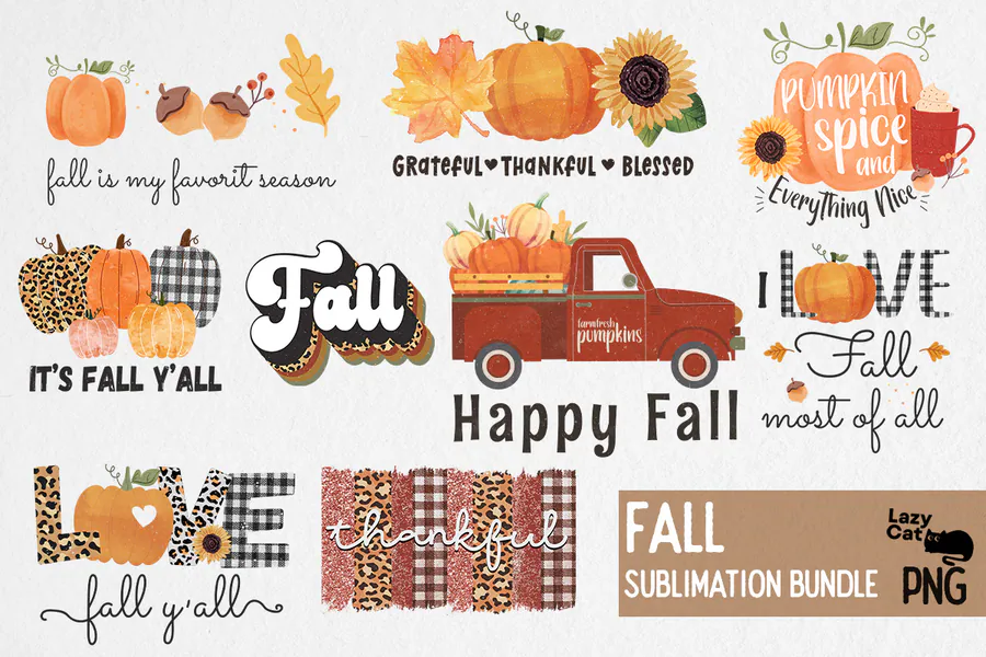 Fall Sublimation Bundle 2 preview for fall sublimation