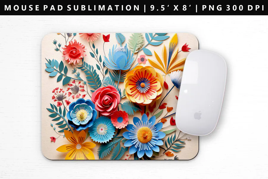 Flower Mouse Pad Sublimation preview for floral mouse pad sublimation designs