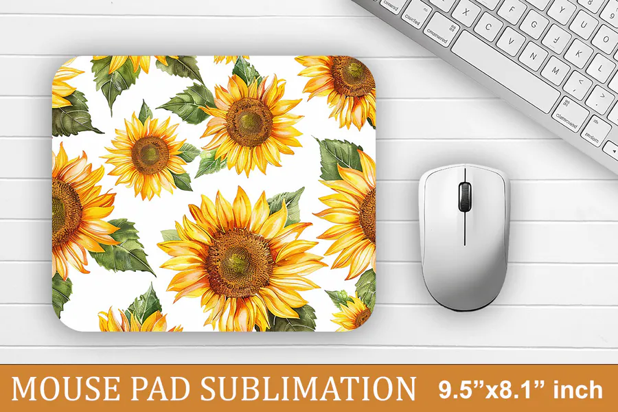 Sunflowers Mouse Pad PNG Sublimation preview for floral mouse pad sublimation designs