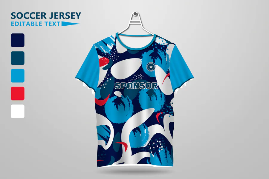 Soccer Football Jersey Design Template preview for football jersey sublimation templates