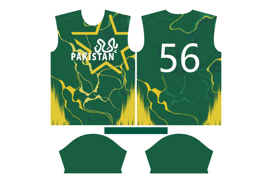 Pakistan Cricket Jersey Design 10 preview for full sublimation cricket jersey
