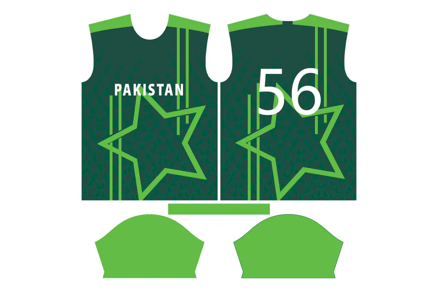 Pakistan Cricket Jersey Design 11 preview for full sublimation cricket jersey