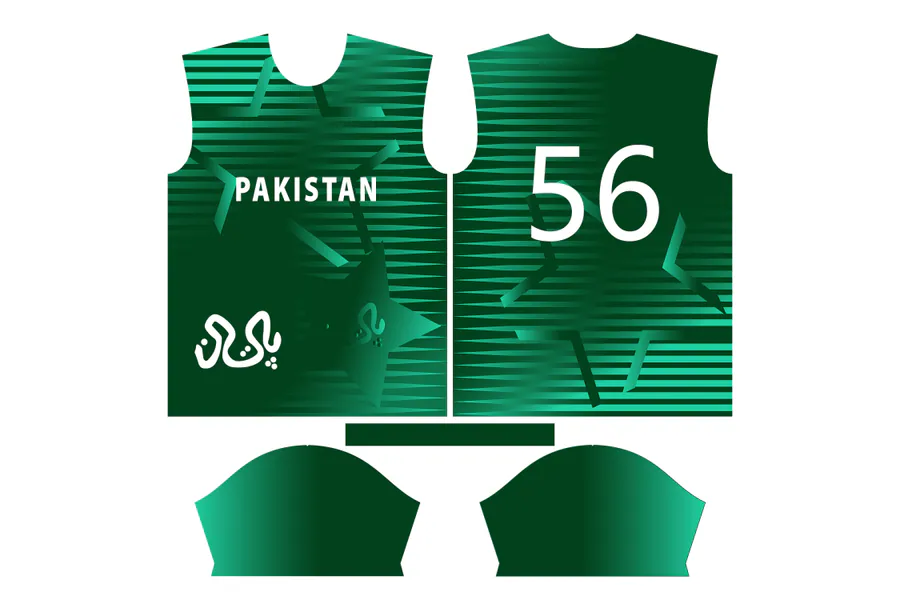 Pakistan Cricket Jersey Design 19 preview for full sublimation cricket jersey