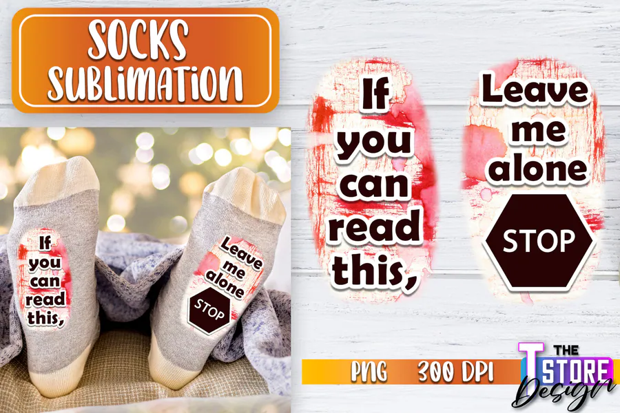 Funny socks quote sublimation PNG design 58 preview