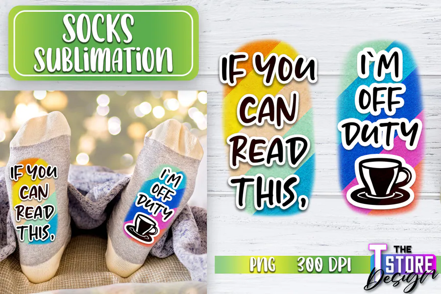 Funny socks quote sublimation PNG design 121 preview