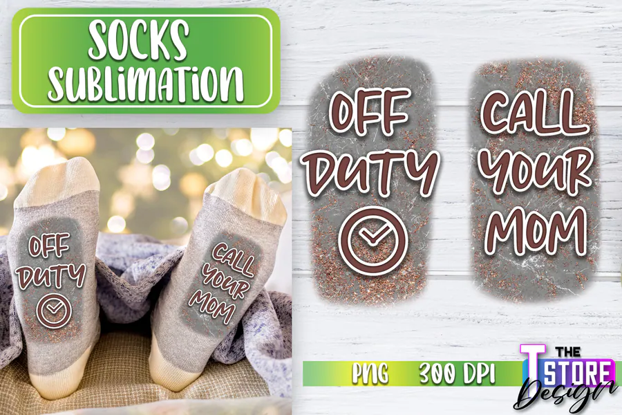 Funny socks quote sublimation PNG design 128 preview