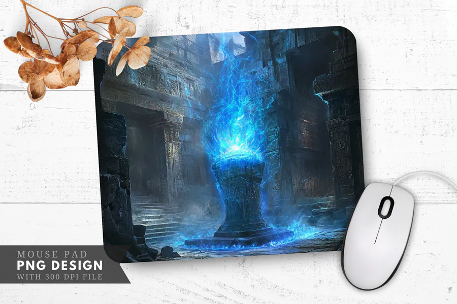Glowing Fantasy Gaming Mouse Pad preview for gaming mouse pad sublimation designs