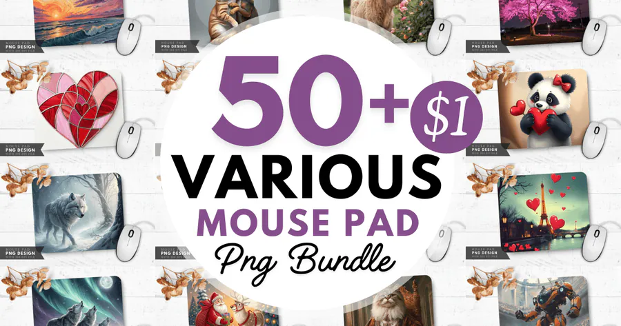 The Various Mouse Pad Mega Bundle preview for mouse pad sublimation designs