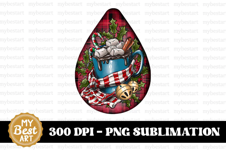 Christmas Western Teardrop Earring preview for Christmas sublimation earring designs