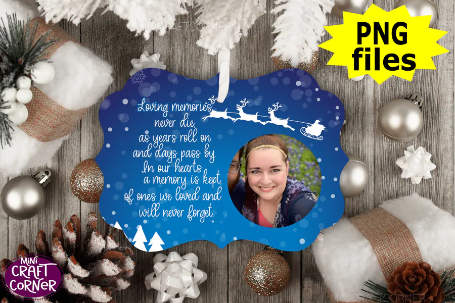 Sublimation Remembrance Ornament preview for holiday sublimation ornament ideas