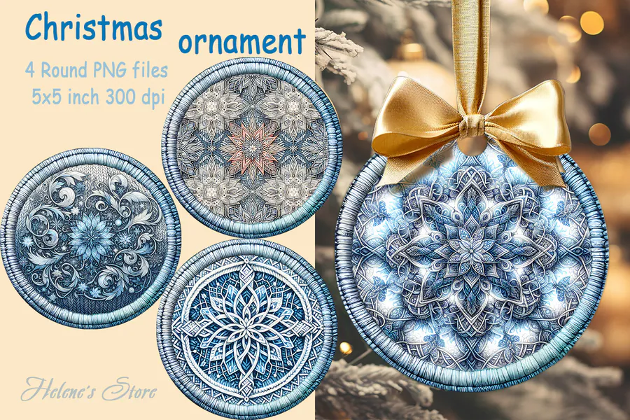 Christmas Ornament Sublimation Designs preview for holiday sublimation ornament ideas