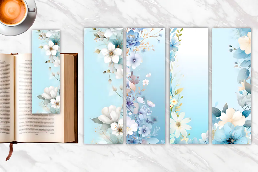 Floral Border Bookmark Bundle preview for sublimation bookmarks